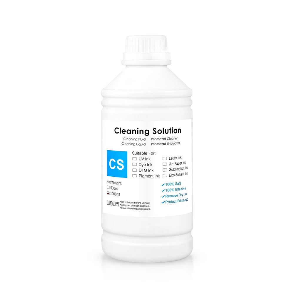 Ocbestjet 1000ML Water Based Sublimation Dye Coated Paper Ink Cleaning Cleaner Solution Liquid Fluid for Printhea and Pipe