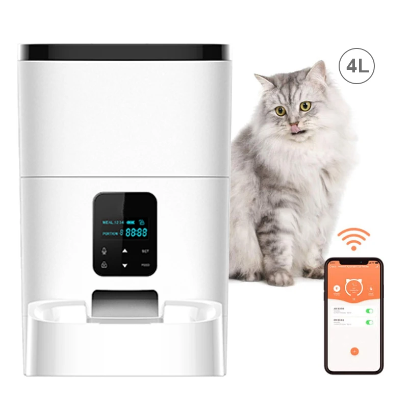 

Premium Quality Smart Button Controller Automatic Pet Dispenser Feeders Waterproof Indoor Pet Dog Feeder
