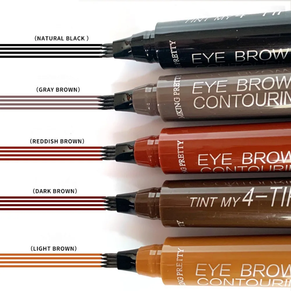 

Brow pencil custom logo productos lapiz para cejas crayon a sourcil 4 point eyebrow pencil pen wholesale