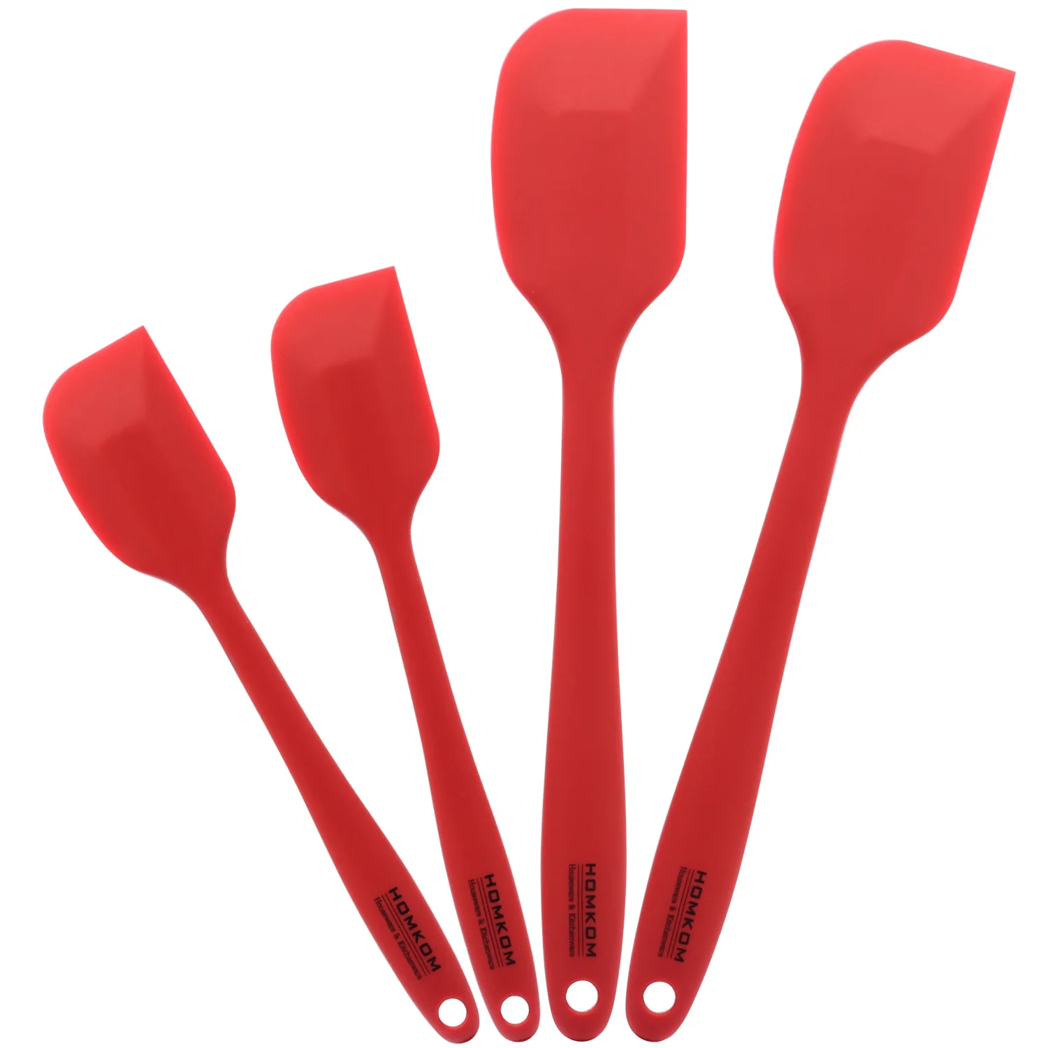 

Heat Resistant Colorful Baking Pastry Cake Tools Non stick butter Silicone Spatula 4pcs set, Red(multi-color available)