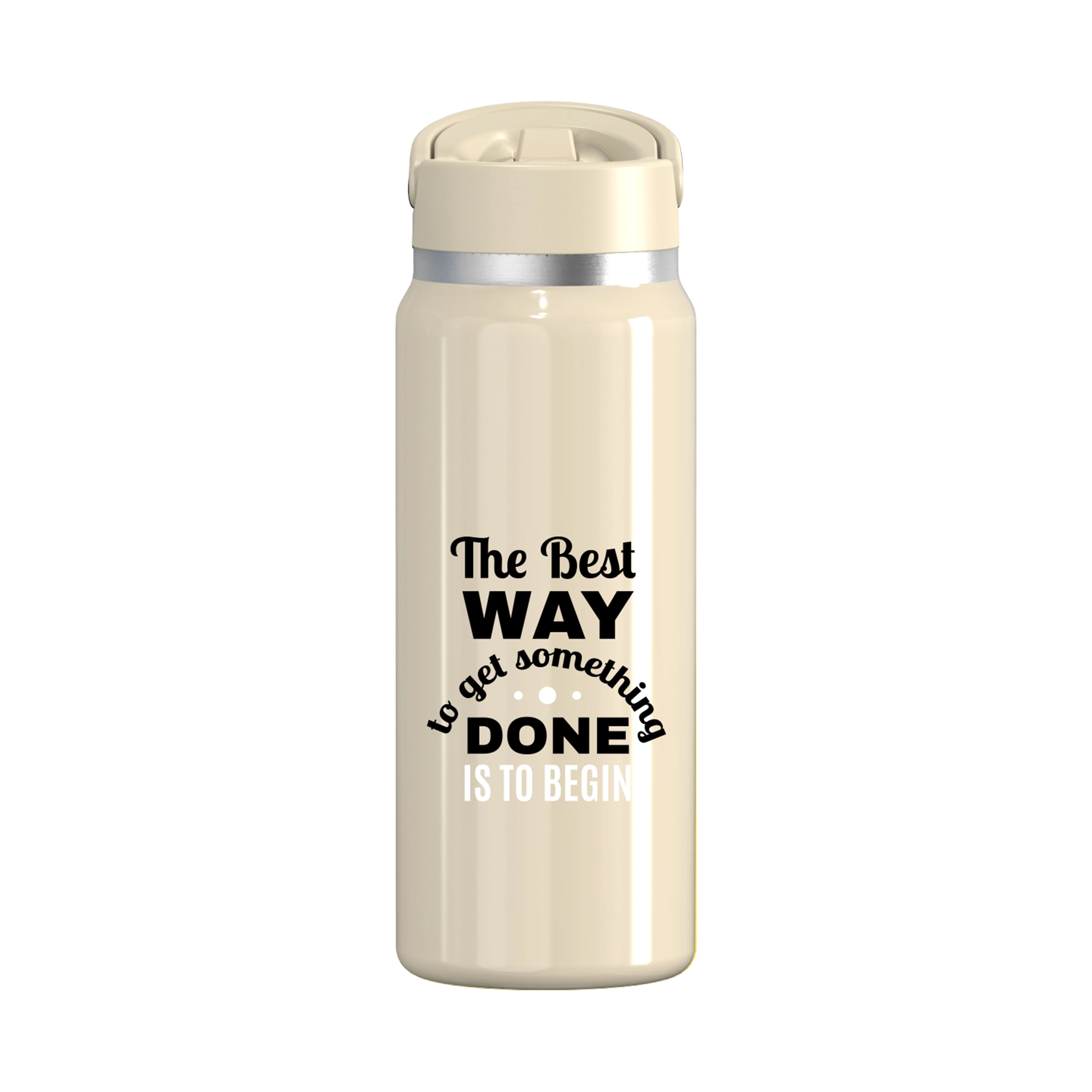 Custom Print Double Wall Hot Cold Vacuum Insulated Thermos Flask Sports Thermal Water Bottle Stainless Steel