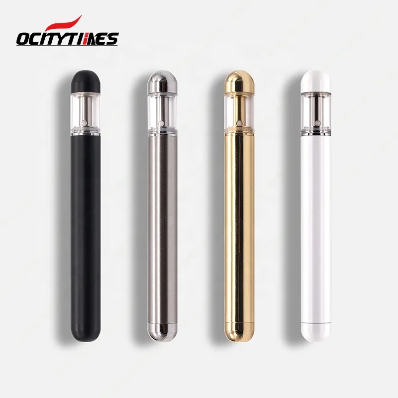 

Metal tube glass vape tank e cigarette Ocitytimes empty 0.5ml ceramic coil O3 cbd vape pen