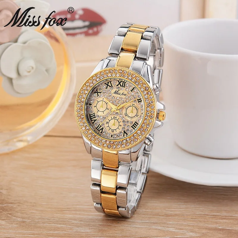 

Miss Fox Brand Women's Charming Quartz Watches Beauty Luxury Fashion Accessories Crystal Clock Reloj Mujer Relojes