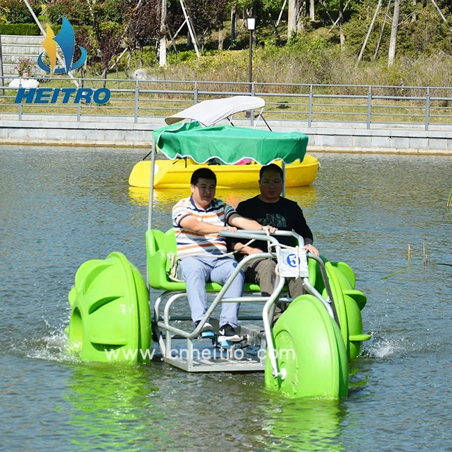 

HEITRO Adults recreational aqua bicycles water bike pedal boats 3 big wheels water tricycle bike For Sale, Yellow, red, green, orange or as required