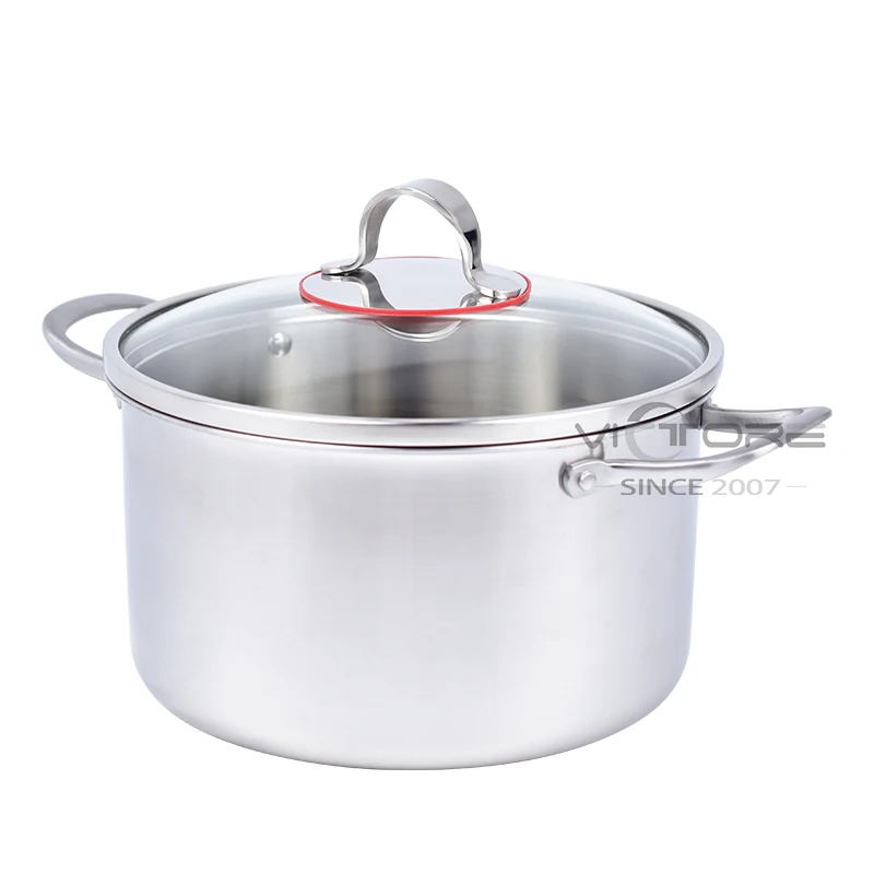 

#304 Deep Stainless Steel Stock Soup Pot Kitchen Stew Casserole Brew 50 cm