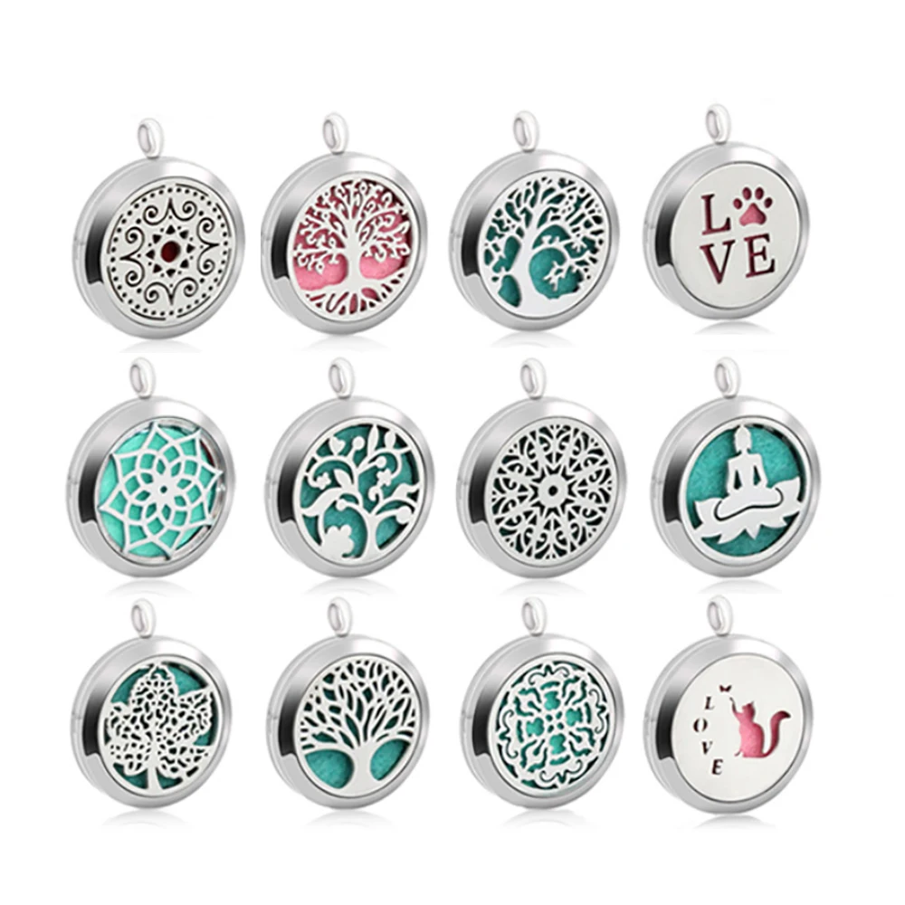 

Essential Oil Diffuser Necklace Pendant, Alloy Stainless Tree Of Life Pendant