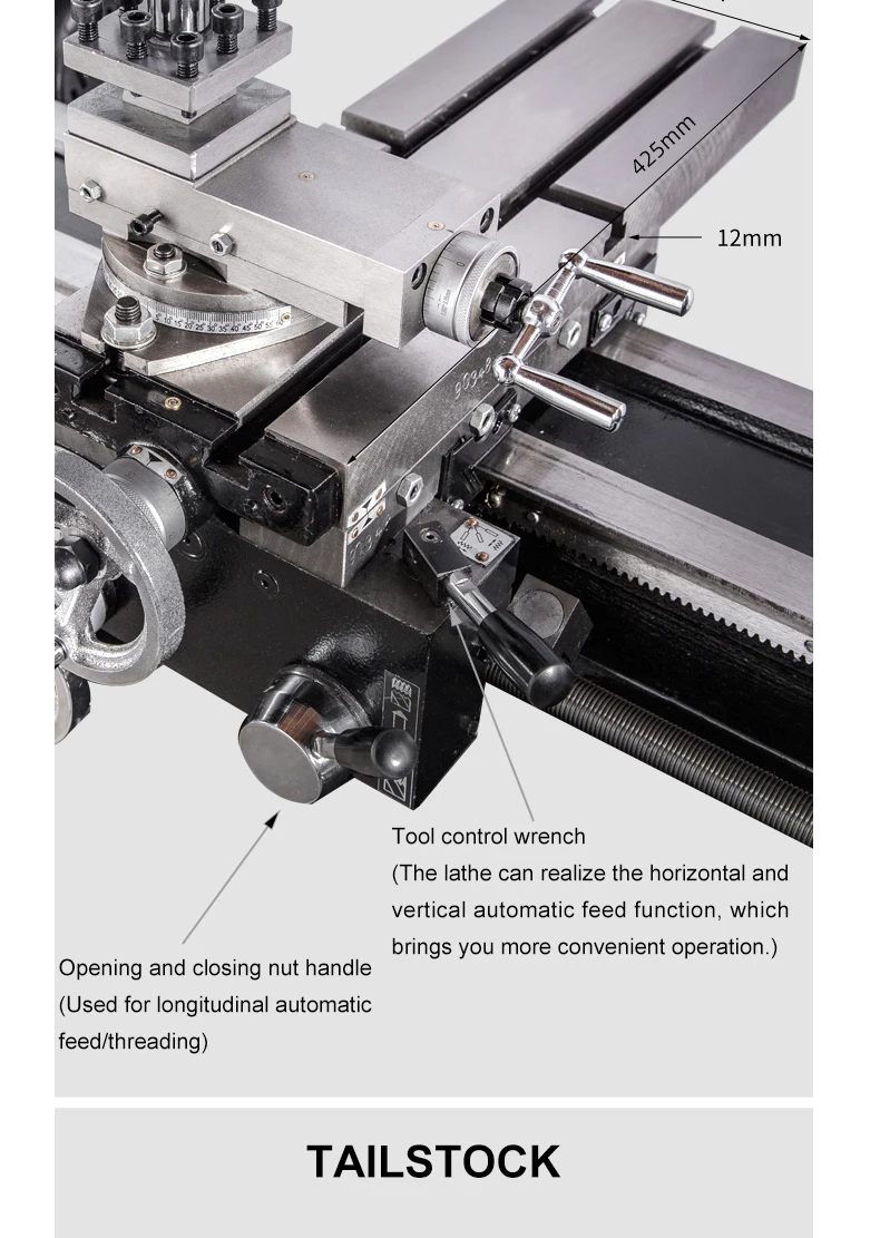 Multipurpose Lathe Machine Ct750 Mill And Drill Lathe Machine Jyp290vf