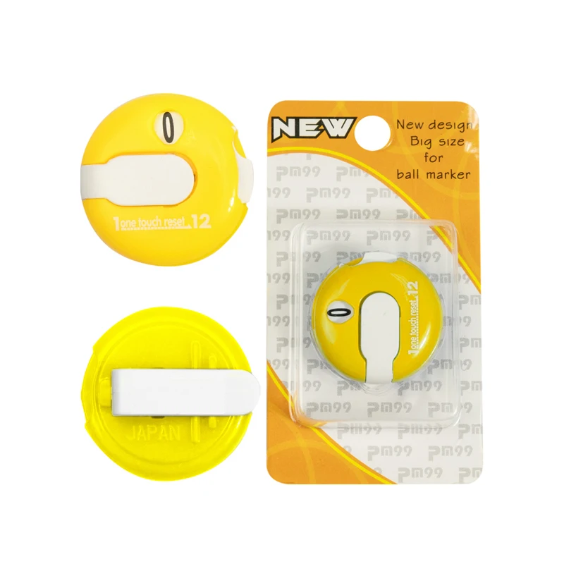 

30 mm Mini Golf Stroke Score Counter with hat clip and glove clip for golf gift set