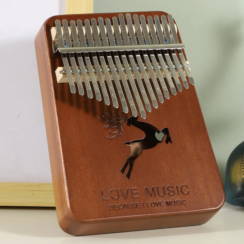 

mahogany kalimba musical instrument Kalimba 17 Keys Thumb Piano LK-07