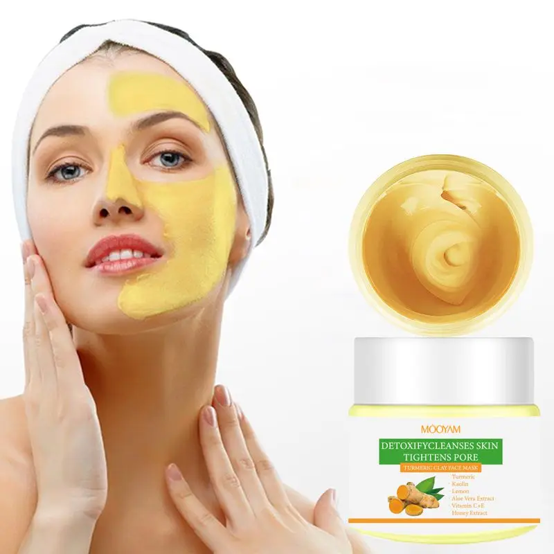 

Private Label Organic Skin Care Facial Beauty Mud Mask Oil Control Repair Anti Aging Turmeric Clay Face Mask