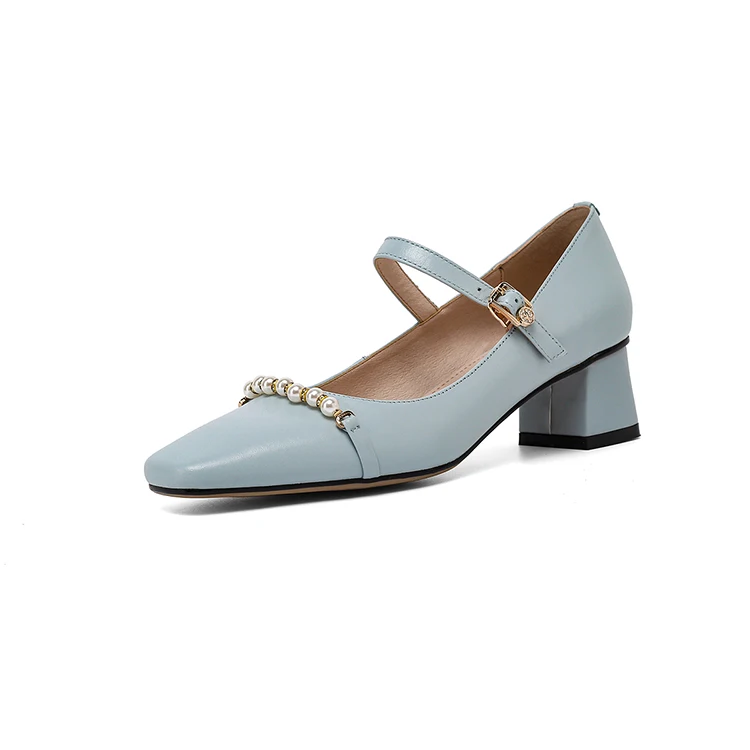 

New hot sale wholesale elegance summer blue color Chinese wedding women 4cm low heel pumps for ladies, Black, white