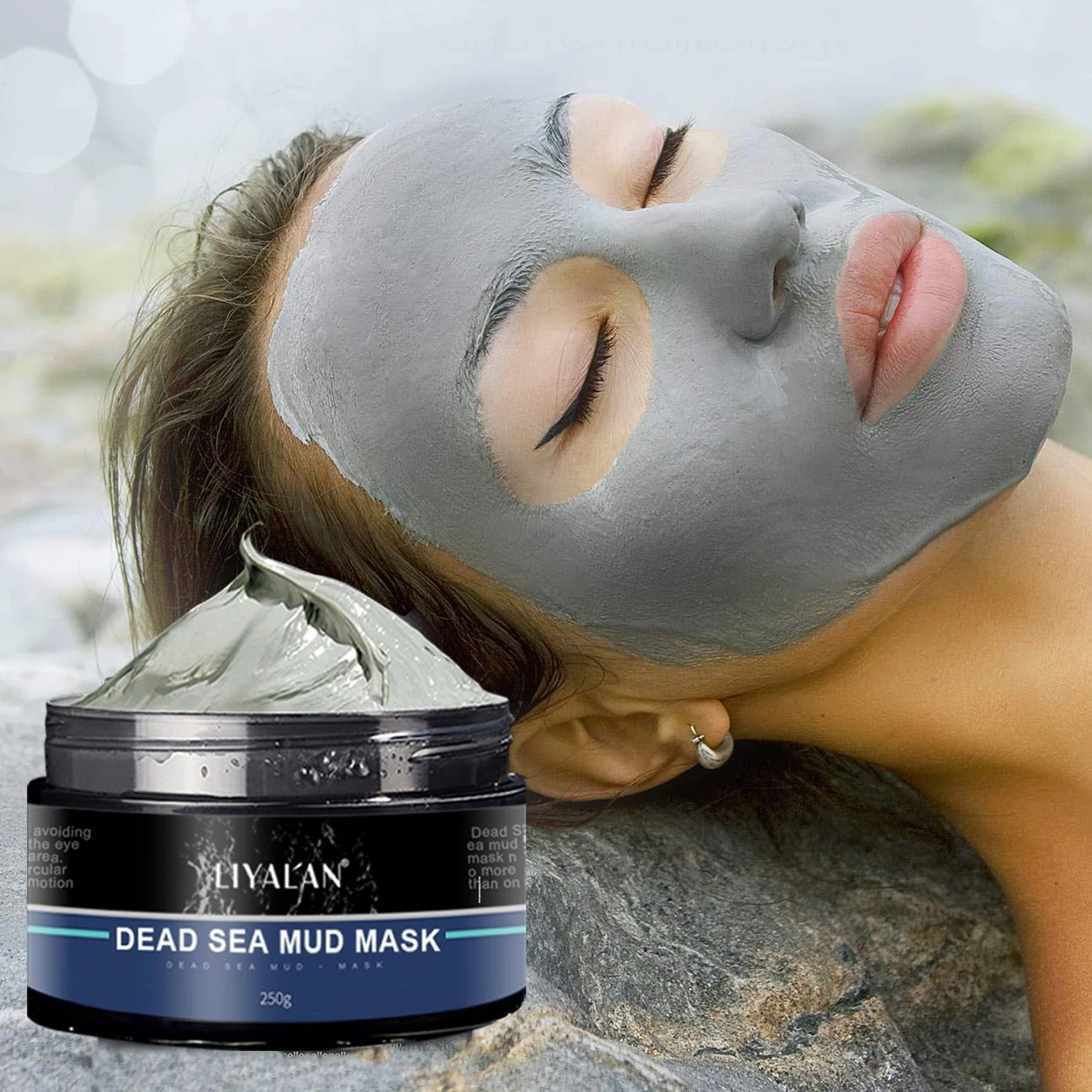 

Natural Organic Private Label Skin Care Face Beauty Deep Cleansing Dead Sea Mud Blackhead Remover Clay Facial Mask, Gray