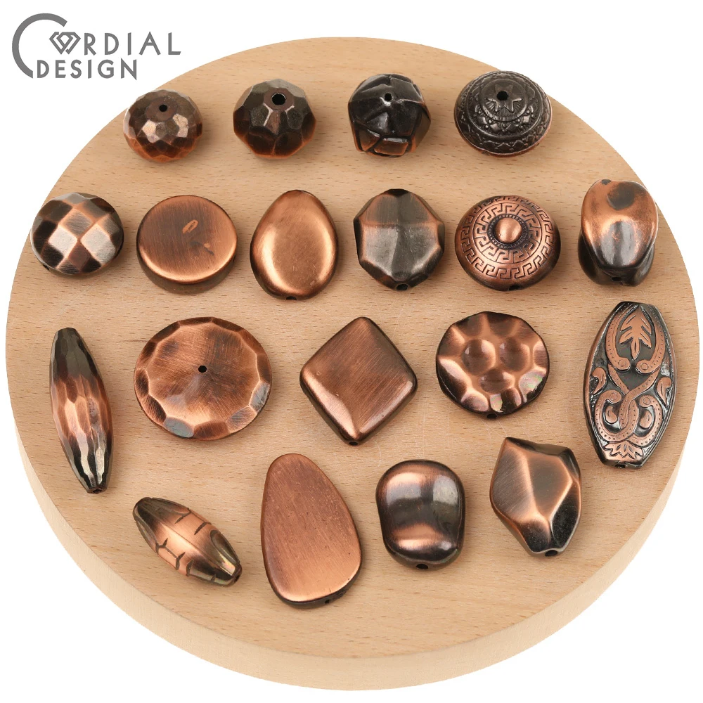 

Loose Beads Cordial Design 100Pcs Jewelry Accessories Acrylic Beads Hand Made Bronze Color Effect DIY Making Jewelry Findings