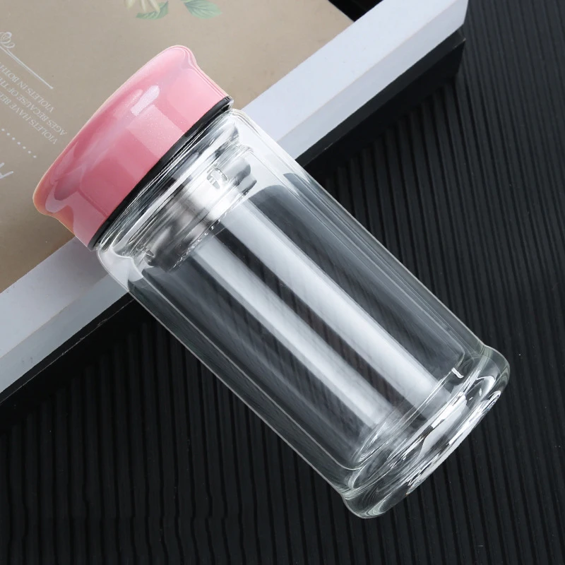 

Mikenda Custom Borosilicate Glass Water Bottle Infuser Wholesale Glass Water Bottle, Can be customized