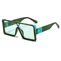 

Luxury sun shade one piece lens UV400 unisex fashion over size sun glasses brand designer square sunglasses