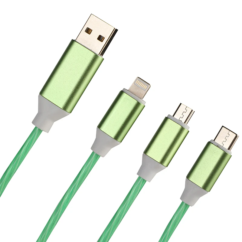 

Wholesale factory price 3 in 1 data cable micro usb data cable for iphone type c micro, Customized color