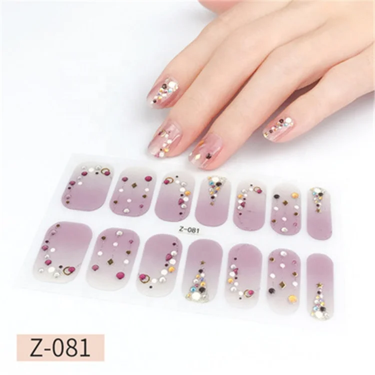 

Women's 3D Diamond Nail Sticker Japanese Hot Stamping Nail Stickers, Picture