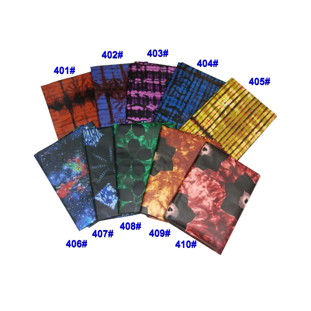 

cheap plain tie-dye african colorful design bazin riche getzner fabric, 10colors in stock