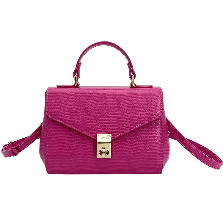 

Luxury Pu Leather Fashion 2021 Whole Sale Rivet Lizard Lines Women Designers Hand Bags Handbags