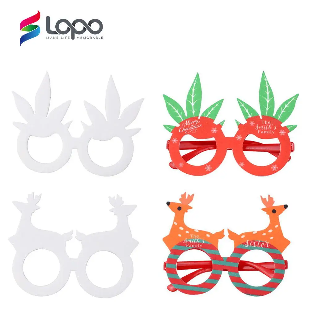 

Lopo New Arrival Sublimation Glass Blanks Fashion Cute Glasses for Christmas