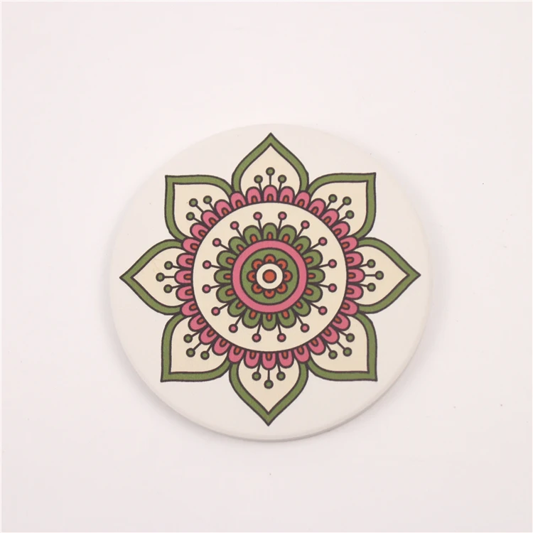 
2020 Custom Home Decoration Durable Water Absorbent Cork Round Ceramic Cup Coasters 