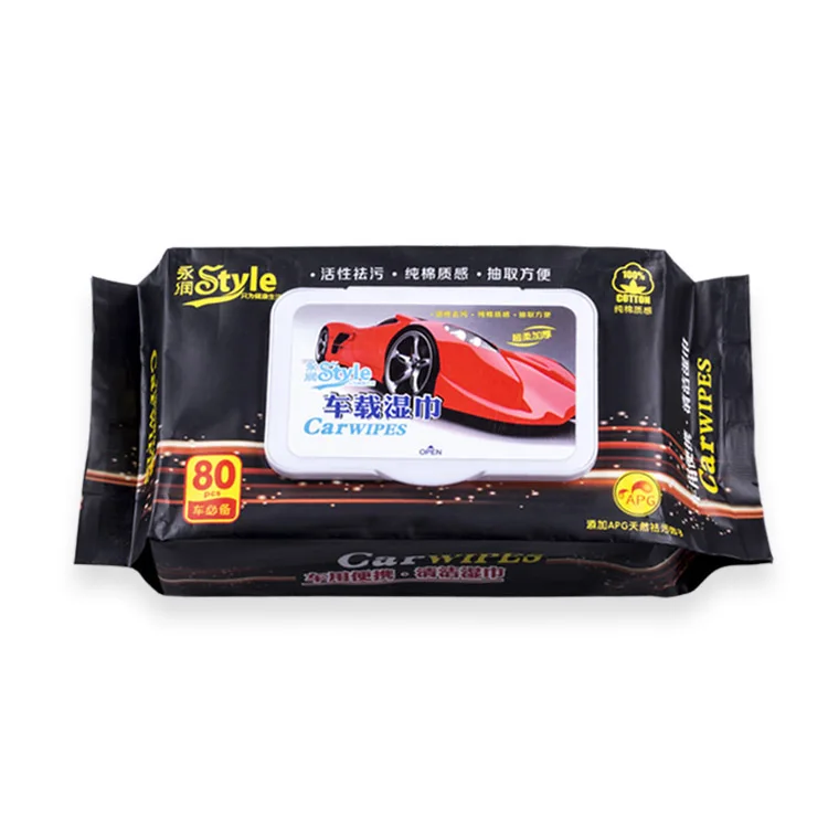 
Factory ODM supplier car cleaning wipes super soft non-woven fabric to remove dirt and maintain car interior can be customized 