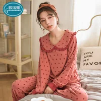 

2019 autumn Top Quality 100% Cotton Women night dress sleepwear Comfortable nighty sleepwear Women