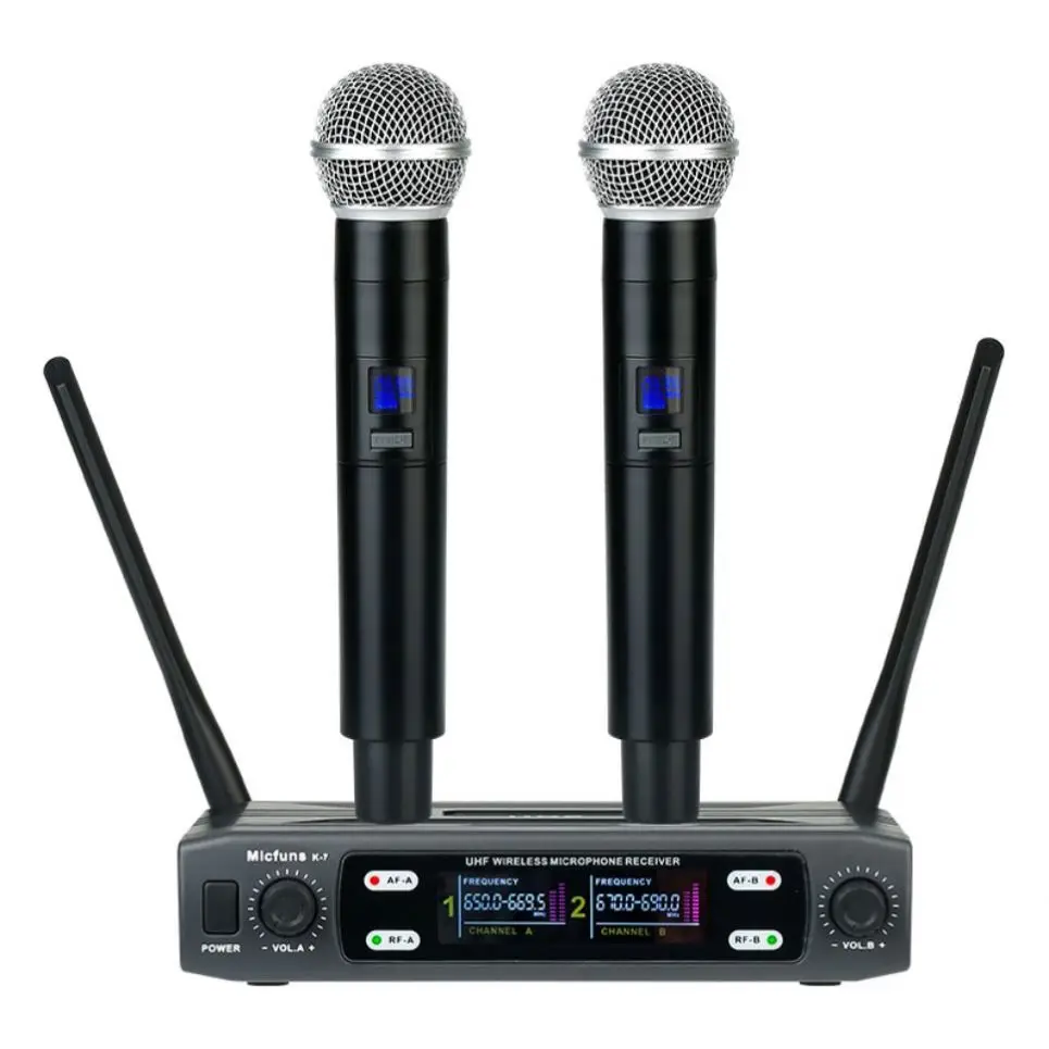 

Professional Analog UHF professional Long Range Wireless Microphone System With Long Working Range Outdoor Handheld microphone