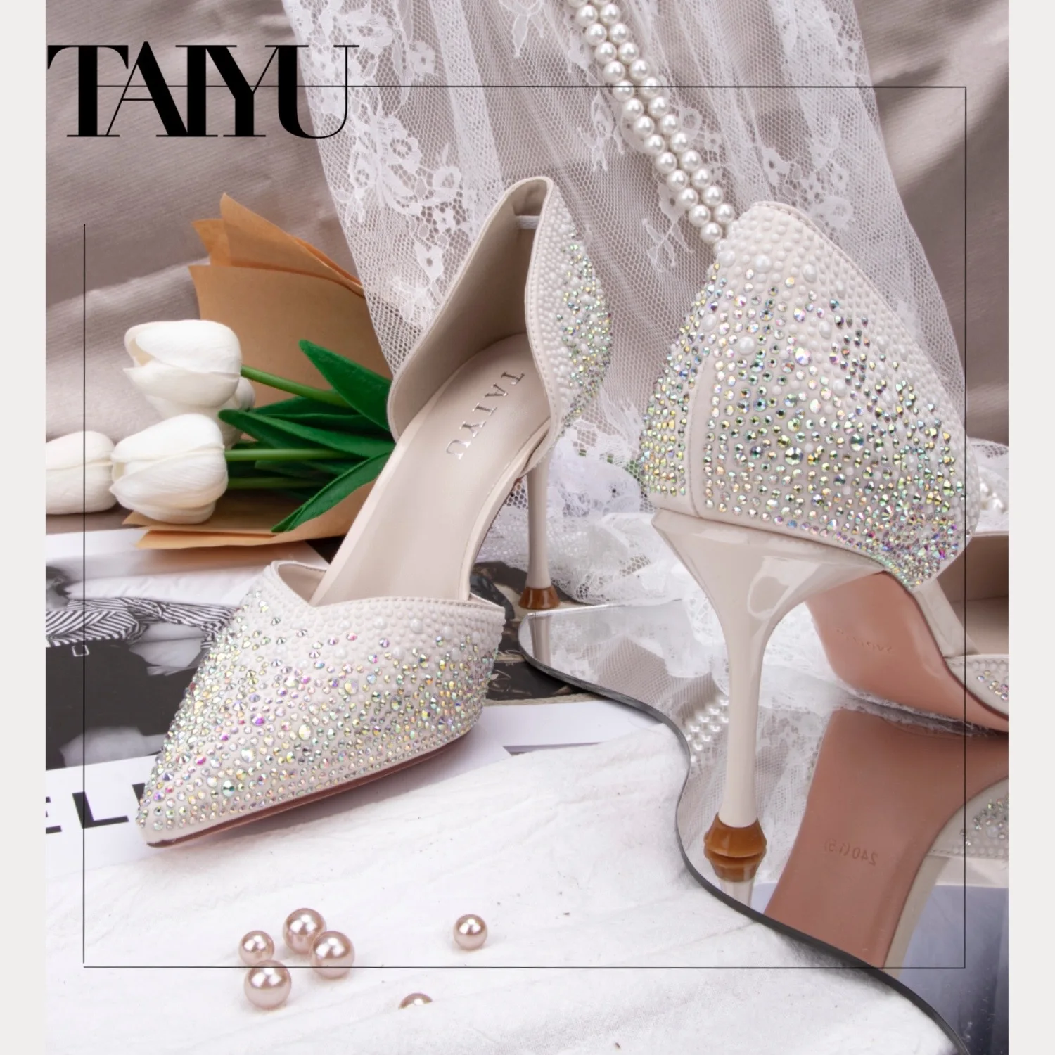 

2021 TAIYU New Collection Dress Shoes Women High Heel Pointed Toe pumps for ladies
