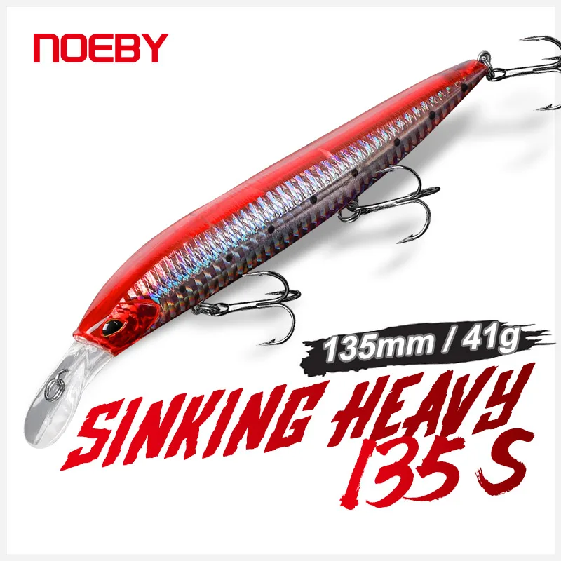 

Sinking Minnow Fishing Lures 135mm 41g Wobbler Jerkbait Long Casting Artificial Hard Bait for Sea Bass Fishing Lure