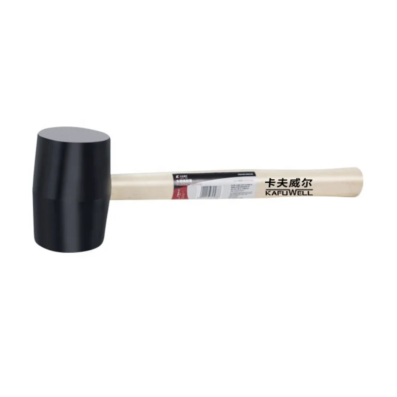 

KAFUWELL Black Rubber Hammer Non-Marring Mallet With Wood Handle