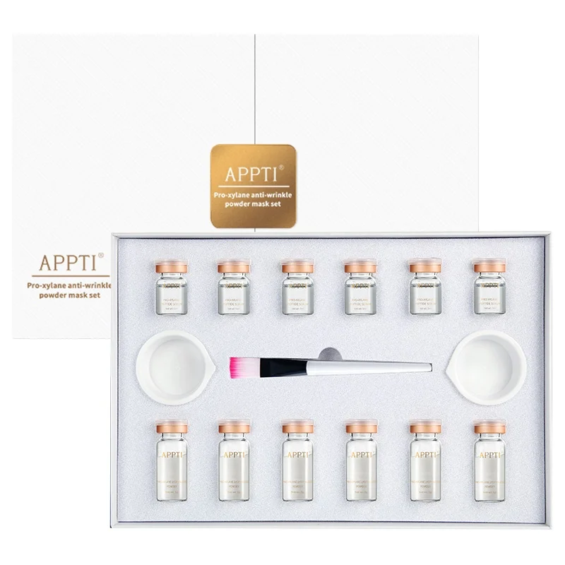 

Korean Hot Sale Mask Powder Whitening Anti Wrinkle Serum Hydro Jelly Mask Powder Set