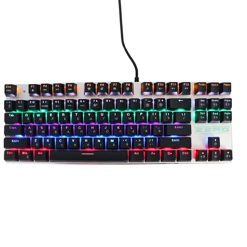 

METOO X76 Gamer mechanical keyboard computer accessory Gaming LED backlight 87 keys steel series gaming keyboard