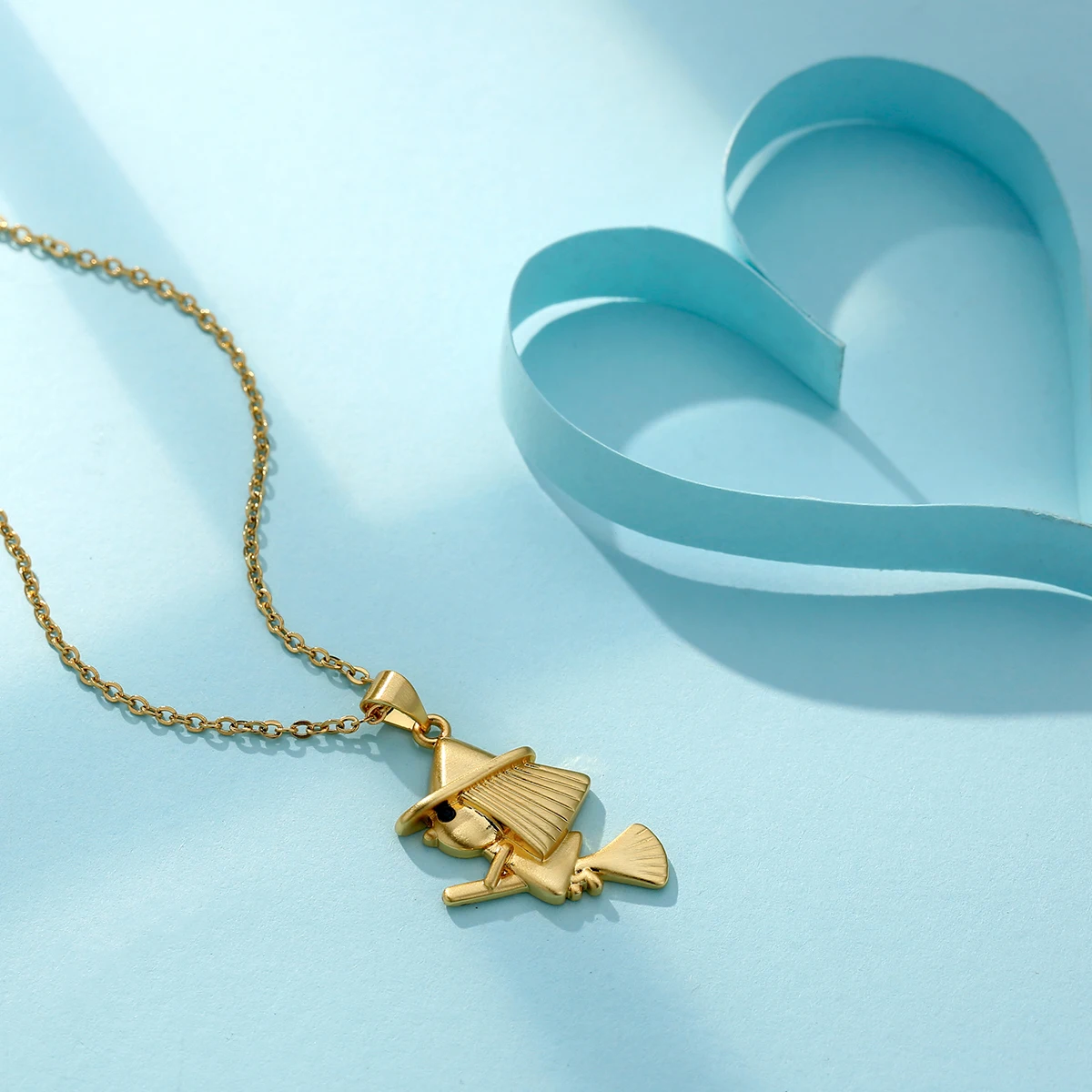 

Lady Cute Creative Jewelry Fashion Clavicle chain Exquisite Personality Little Witch Pendant Necklace