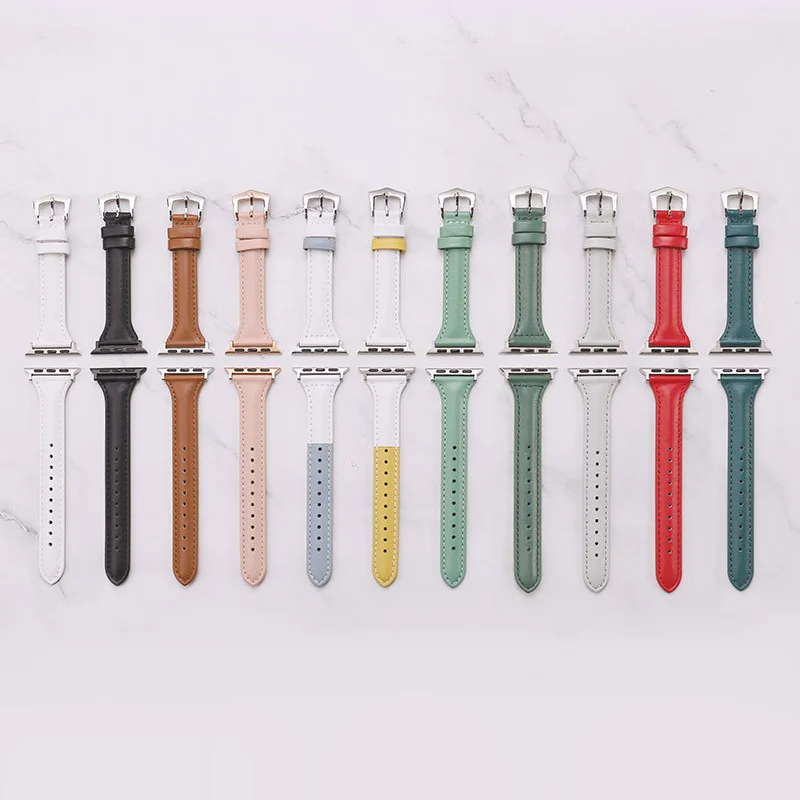 

Fashion strap For Apple Watch Band Leather 40mm 44mm 38mm Genuine Leather iwatch 6 5 Band Strap Replacement Band for Apple Watch