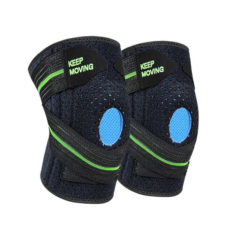 

New arrival sport knee brace with adjustable elastic belt open patella knee pad, Customized