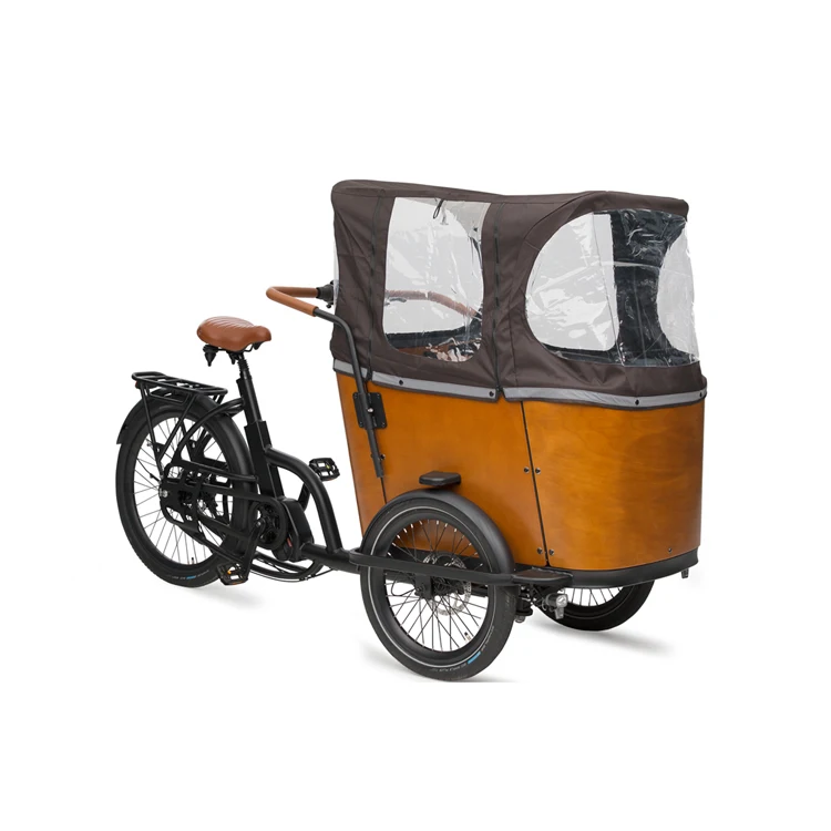 

WUXI Velomobile 250W 48V Mid-engine 3 wheel long tail electric trike bike family electric cargo bike
