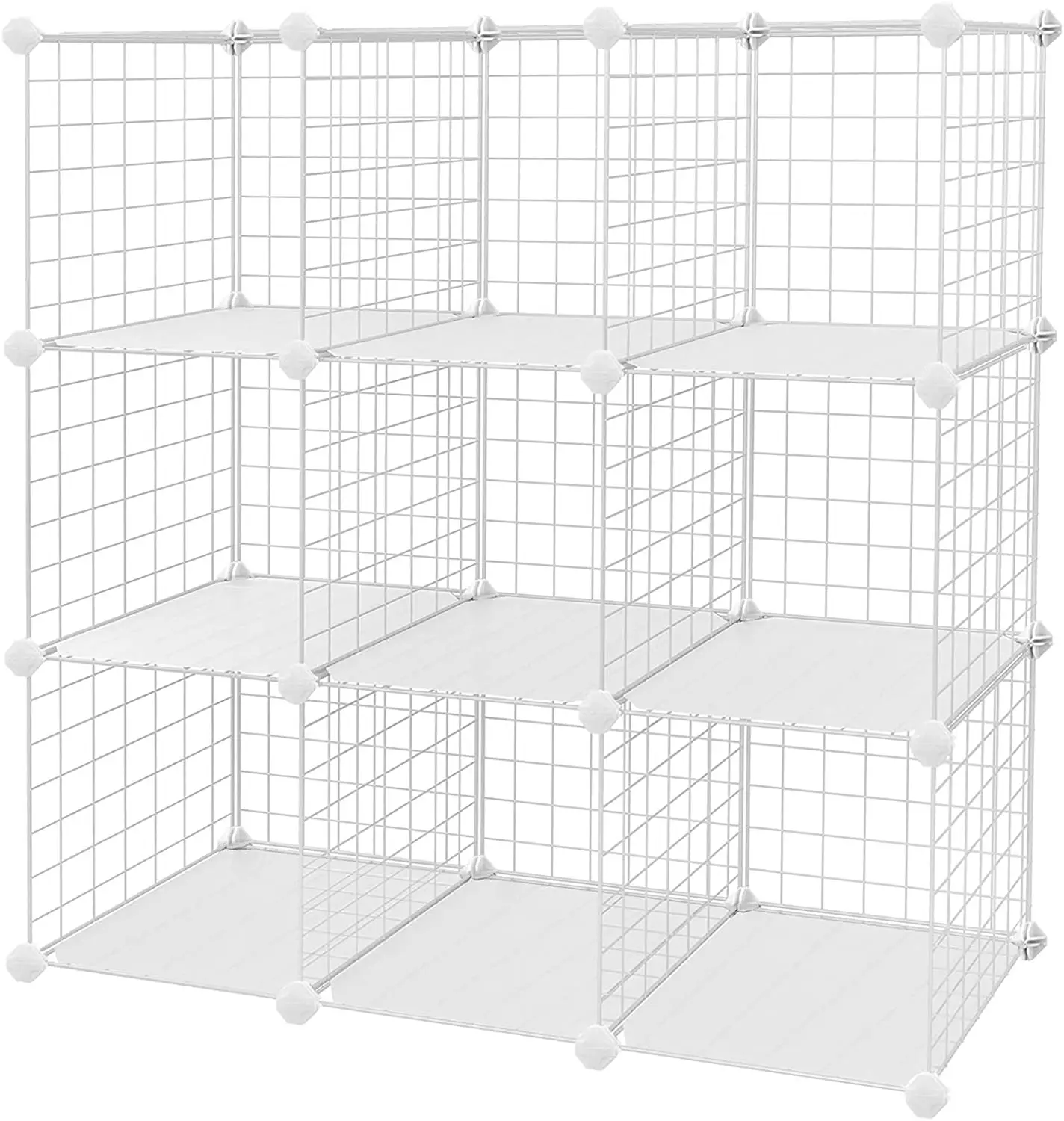 

DIY Cube Storage Shelves Bookshelf Metal Wire Cube Storage for store, White,black