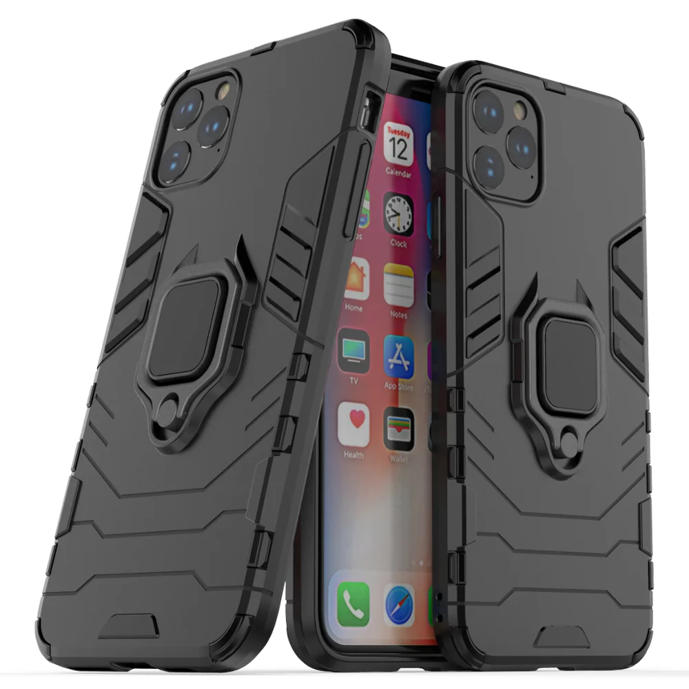 

Case for iPhone 11 11Pro Pro Max 2019, shockproof mobile Phone case phone accessory with metal ring holder