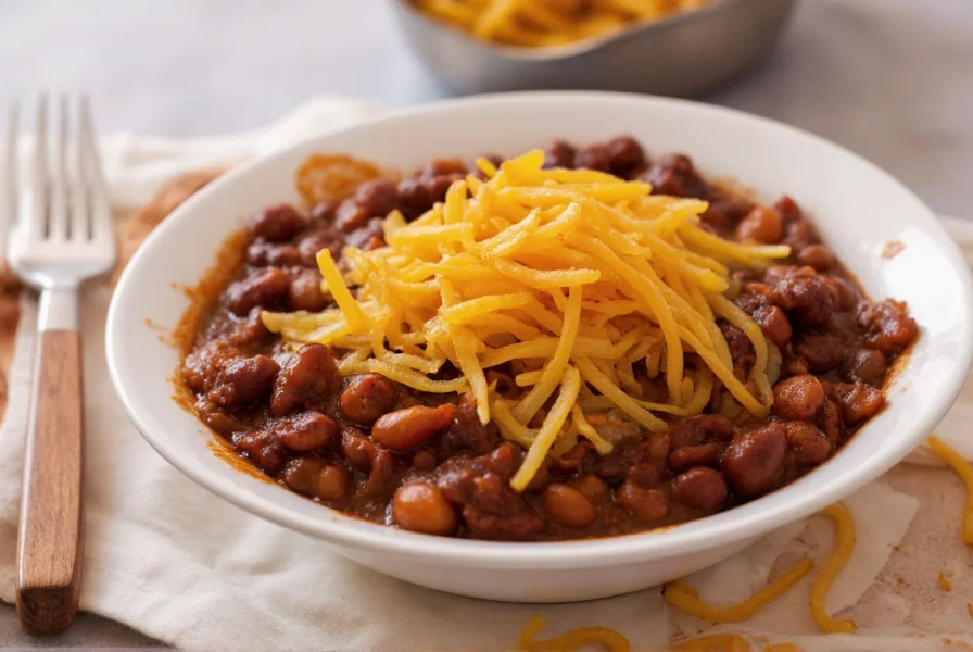 Skyline Chili with Spaghetti and Cheese