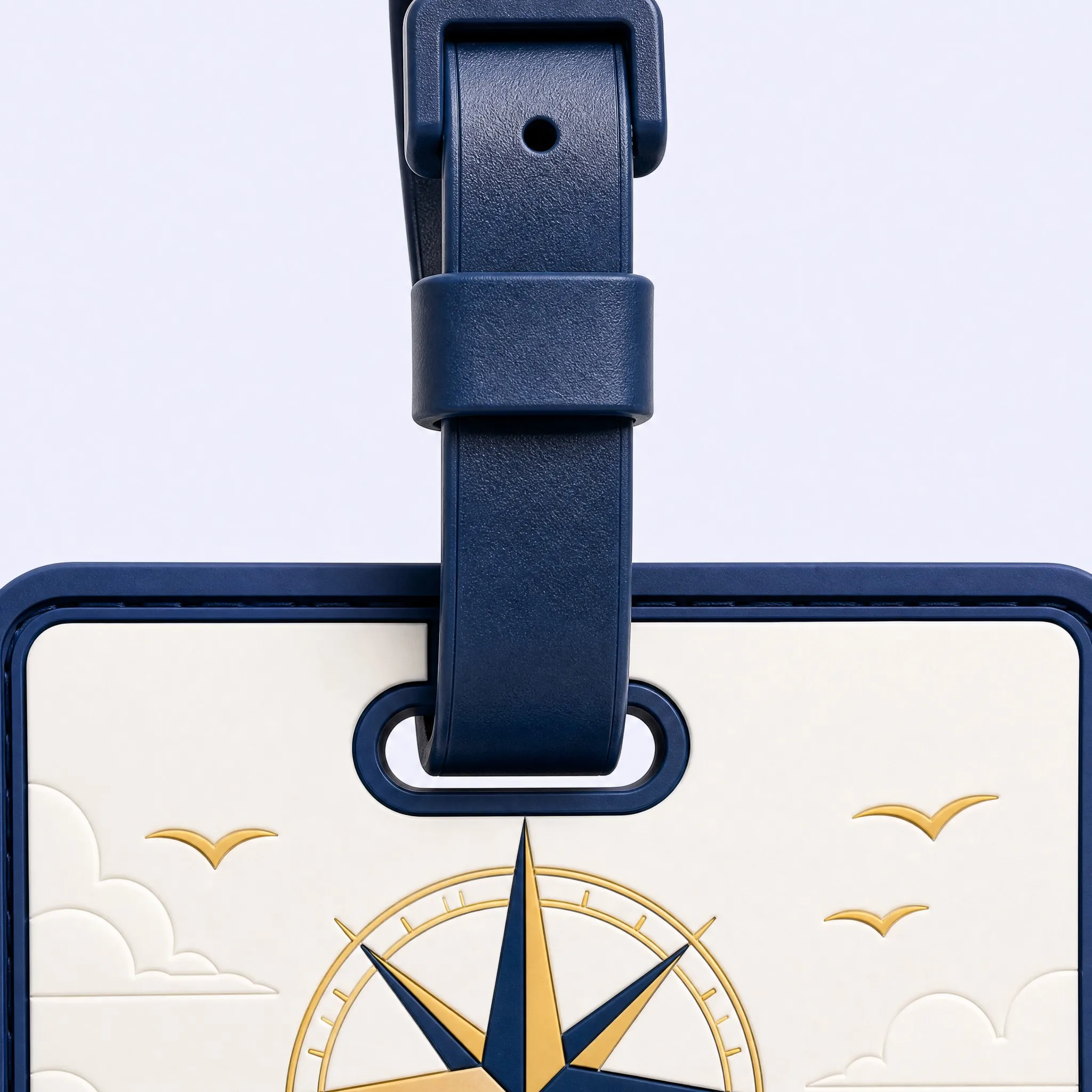 Custom 3D Soft PVC Luggage Tag Adjustable Buckle Strap and Molded Loop Detail
