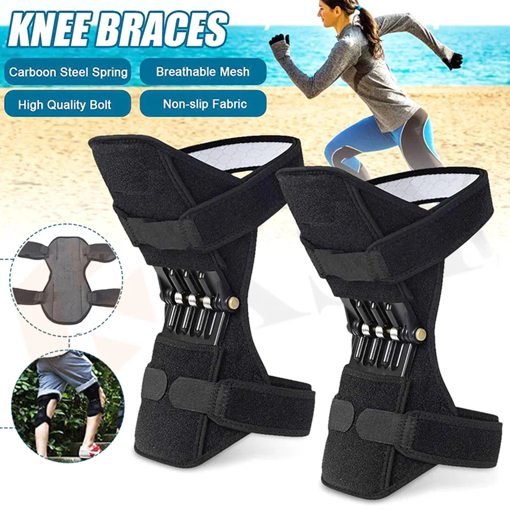 

2019 Joint Support Knee Pads Breathable Non-slip Joint Support Knee Pads Powerful Spring Force Tool, Black