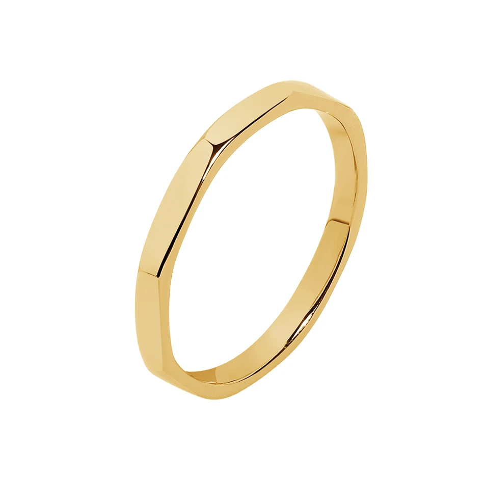 

wholesale jewelry supply co Fashion Jewelry Minimalist Ring For Women 925 Sterling Silver 18k Gold Plated Hammered Band Ring