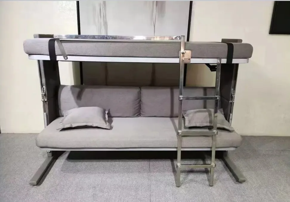 Smart Furniture Sofa Cum Bunk Bed Metal Folding Frame Transformer Convertible Sofa To Bed