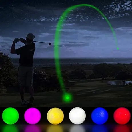 

Bright Golf LED Flashing Ball Light Up Night Dark Electronic Tracer Flashlight