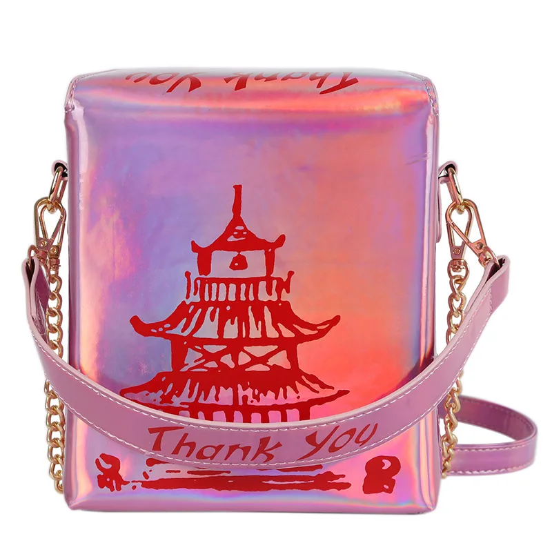 

Chinese Takeout Box Designer Handbags Stylish Crossbody handbags Pu Leather Chain Bag Women Purses and Handbags