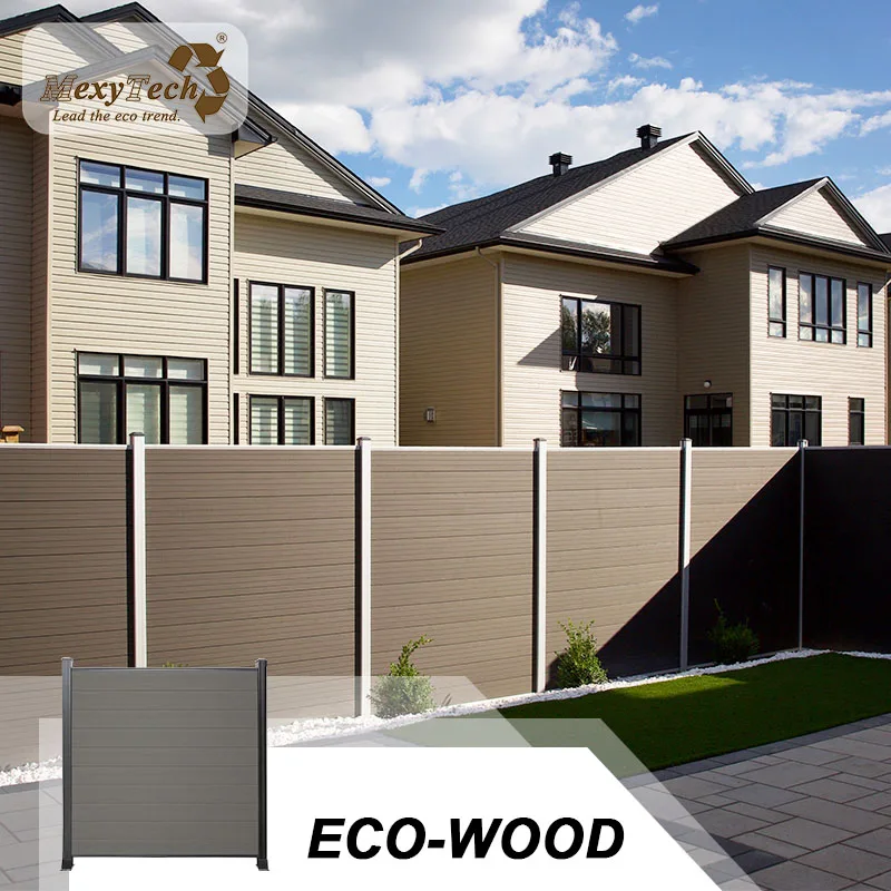 

outdoor wood composite wpc garden parapet fence