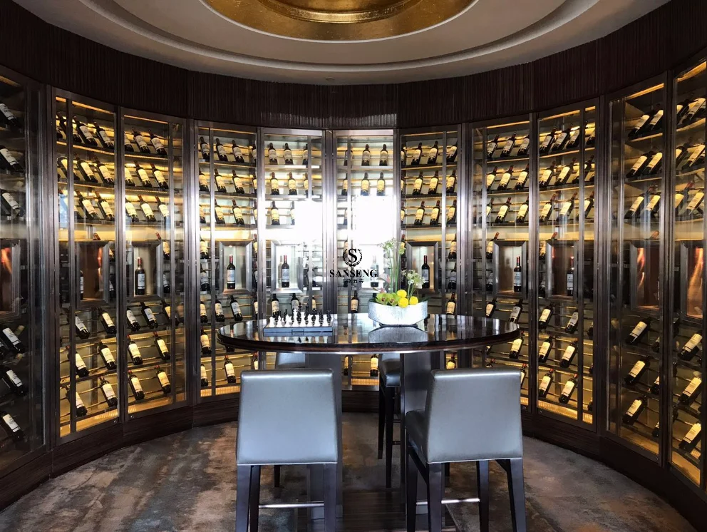 Luxury Living Room Whiskey Wine Modern Stainless Steel Display Wine Buy Luxury