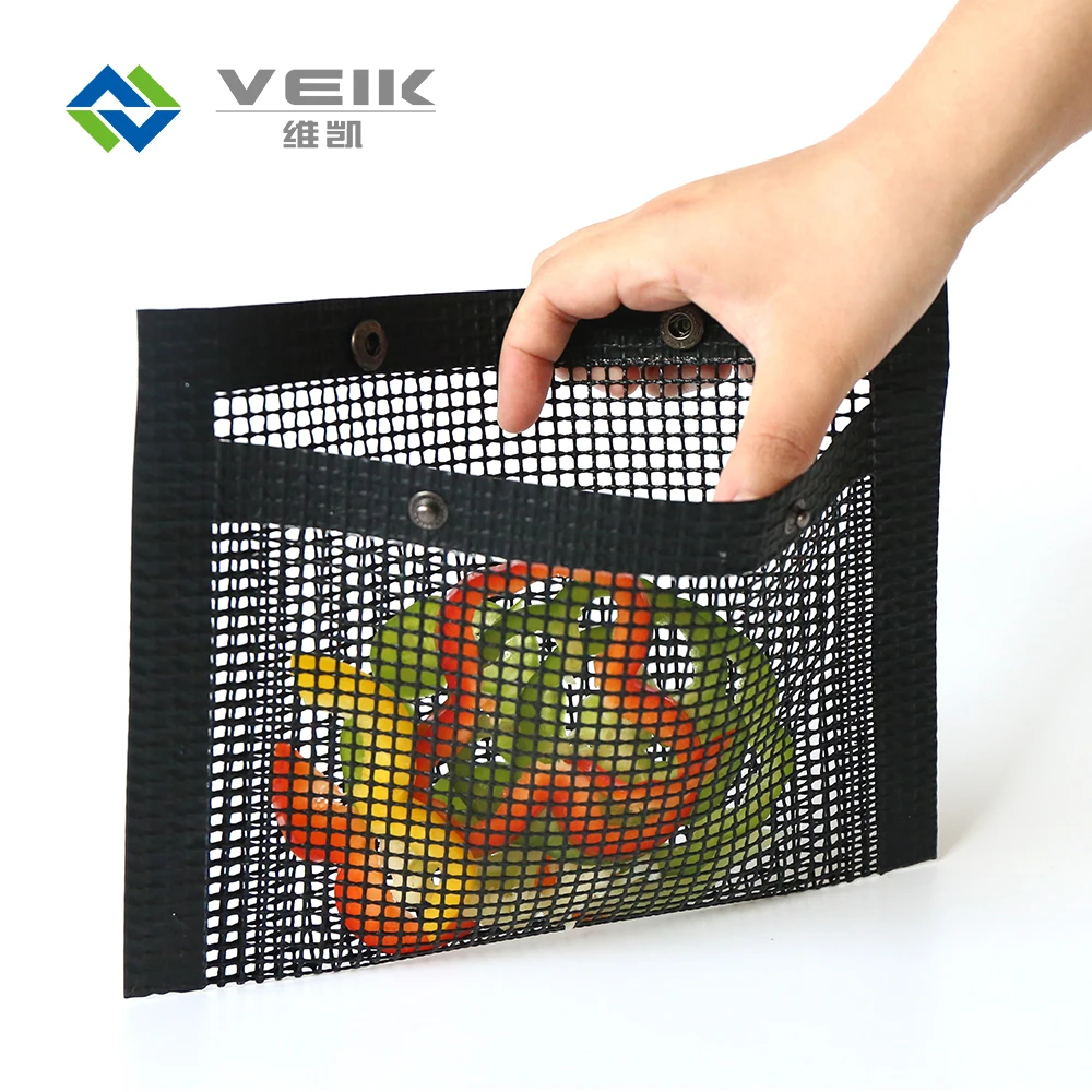 

Non-Stick Mesh Grilling Bag Outdoor Camping BBQ Bake Net - Black, Black, chocolate