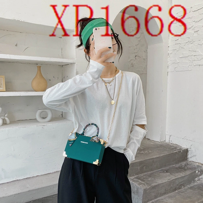 

XP1668 Summer new box cow pattern female bag tide chain messenger bag female handbag small square bag